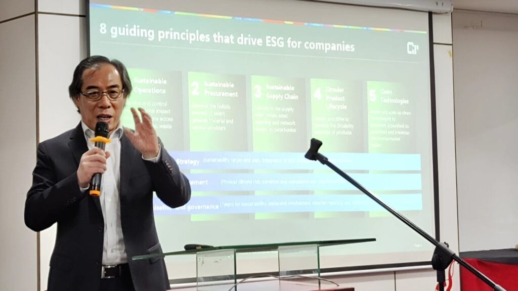 A man standing in front of a podium.