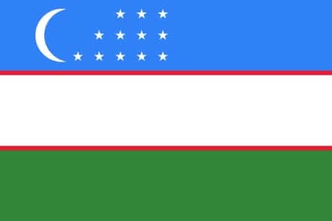 Uzbekistan country flag